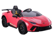 Elektrické auto na akumulator Lamborghini Huracan s pilotem červené