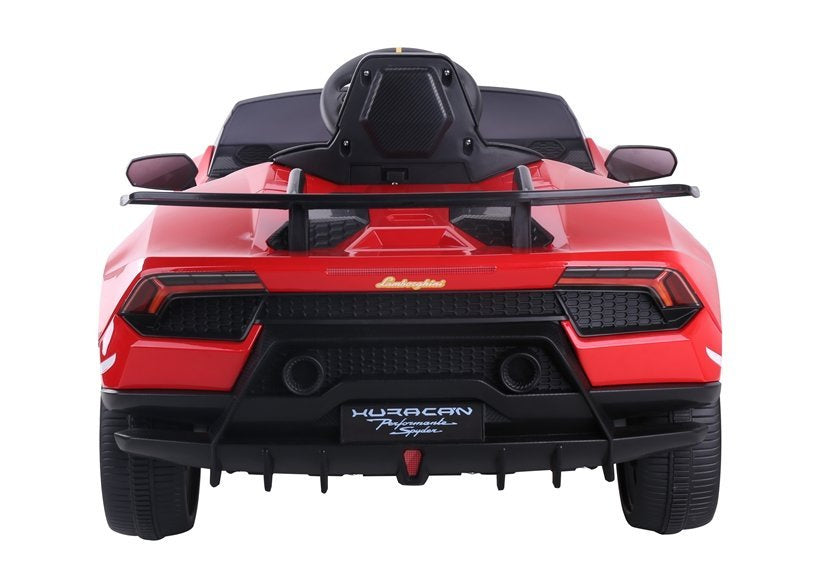 Elektrické auto na akumulator Lamborghini Huracan s pilotem červené