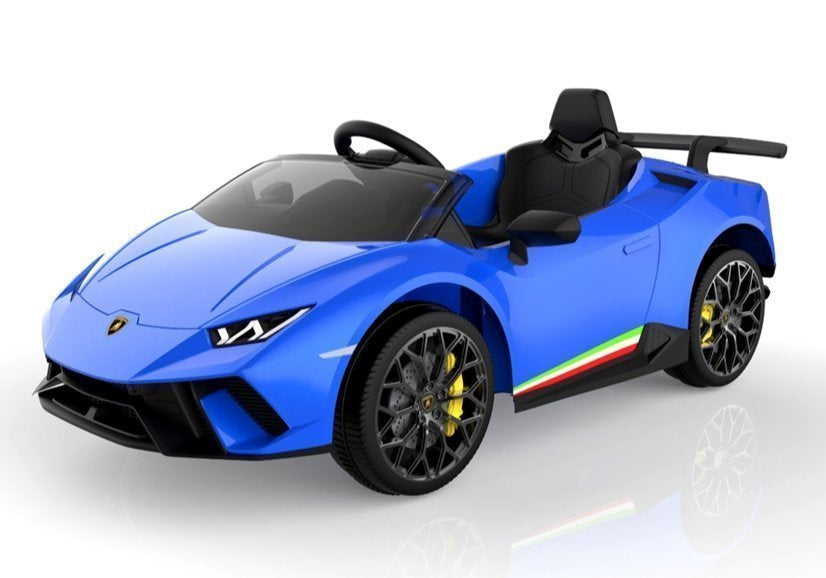 Elektrické auto na akumulator Lamborghini Huracan s pilotem modré