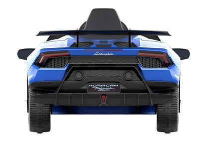 Elektrické auto na akumulator Lamborghini Huracan s pilotem modré