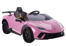 Elektrické auto na akumulator Lamborghini Huracan s pilotem růžové