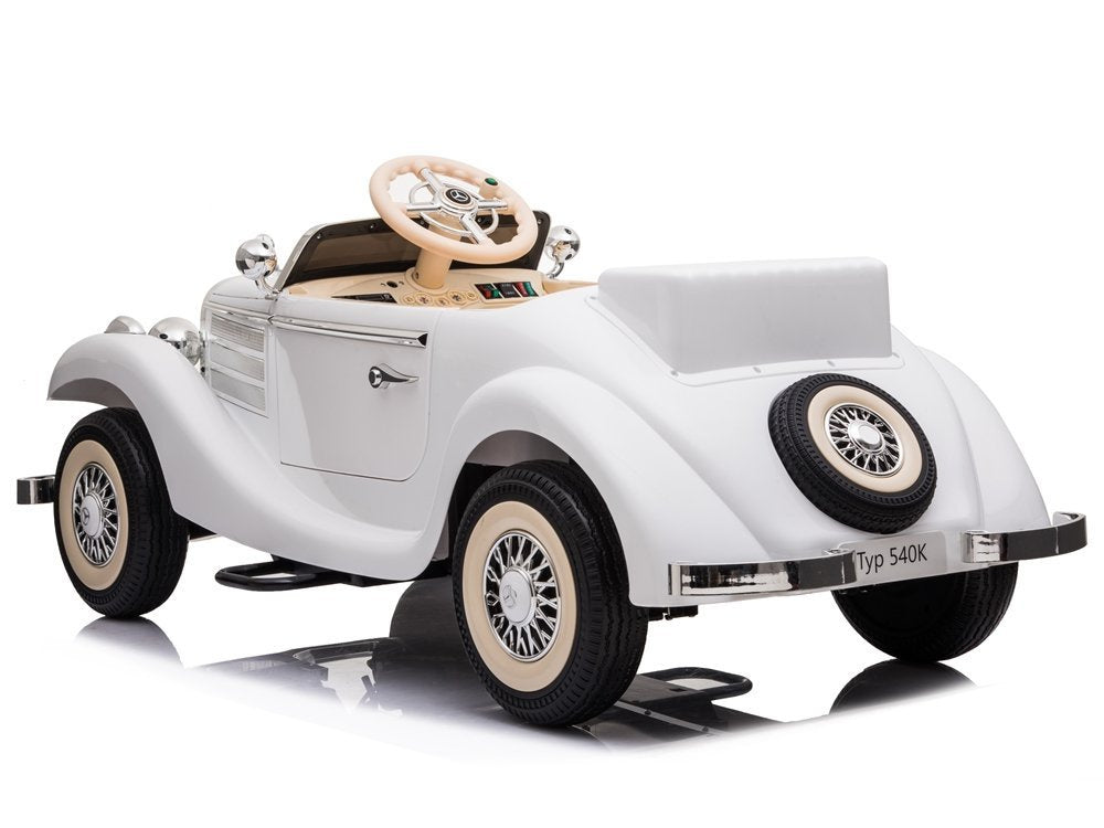 Elektrické auto na akumulator Mercedes 540K s dálkovým ovládáním bílé