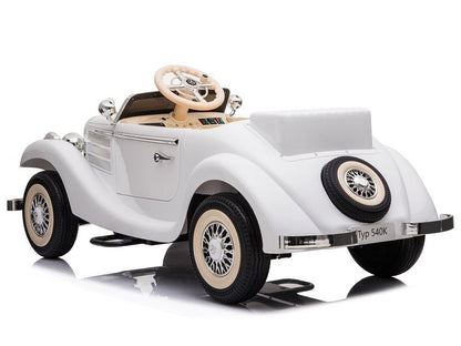 Elektrické auto na akumulator Mercedes 540K s dálkovým ovládáním bílé