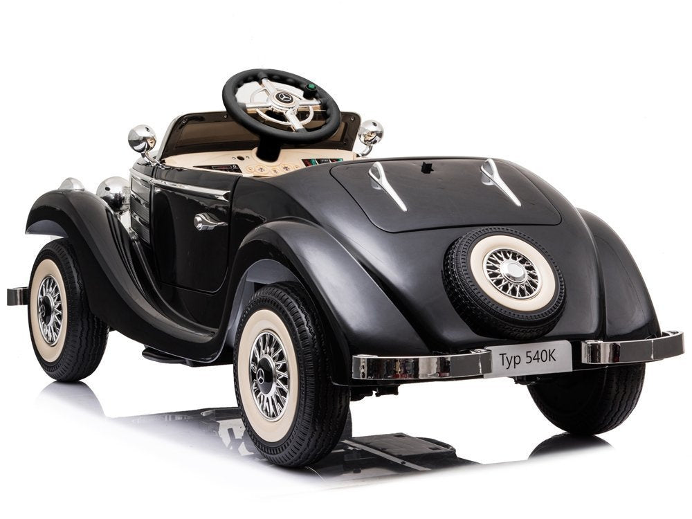 Elektrické auto na akumulator Mercedes 540K s pilotem černé