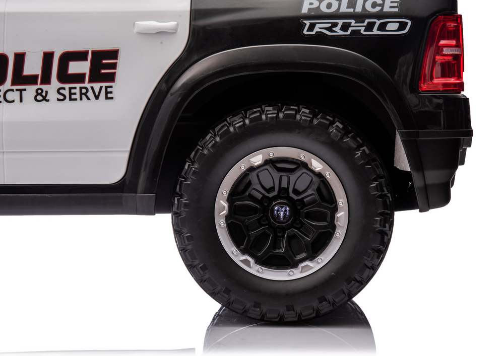 Elektrické auto na akumulátor policejní Dodge Ram černé
