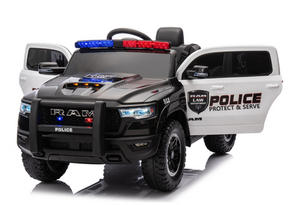 Elektrické auto na akumulátor policejní Dodge Ram černé