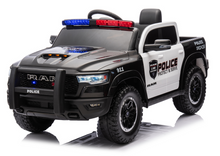 Elektrické auto na akumulátor policejní Dodge Ram černé