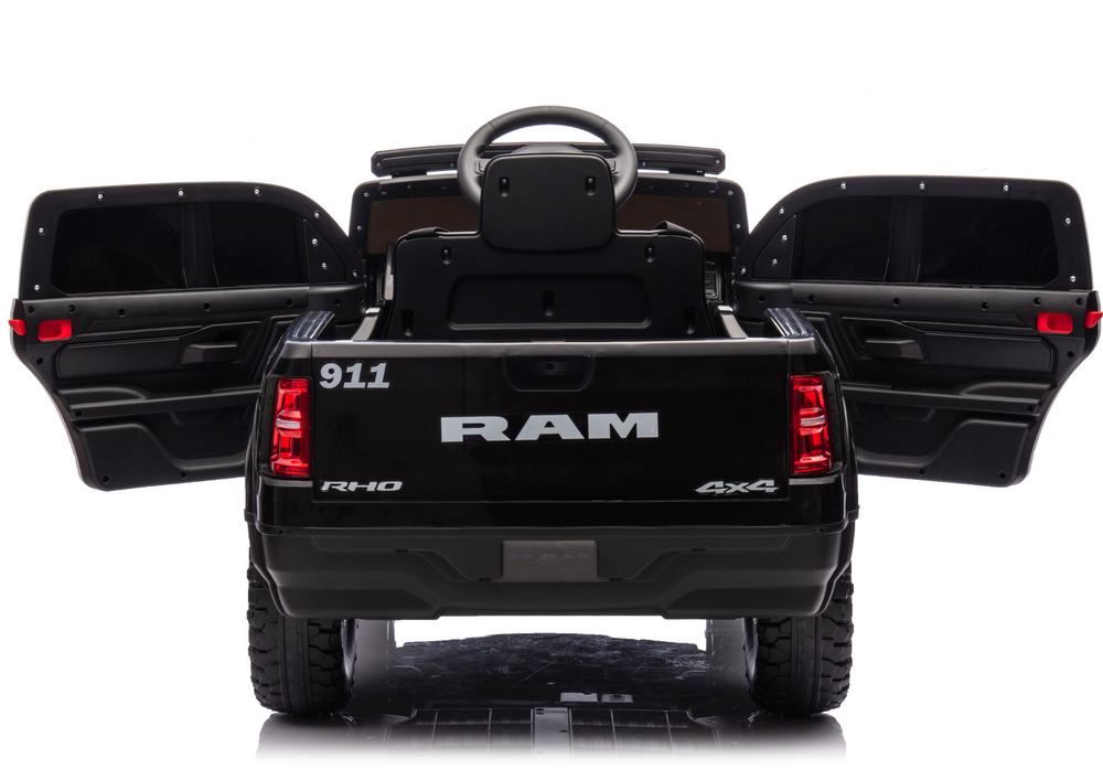 Elektrické auto na akumulátor policejní Dodge Ram černé