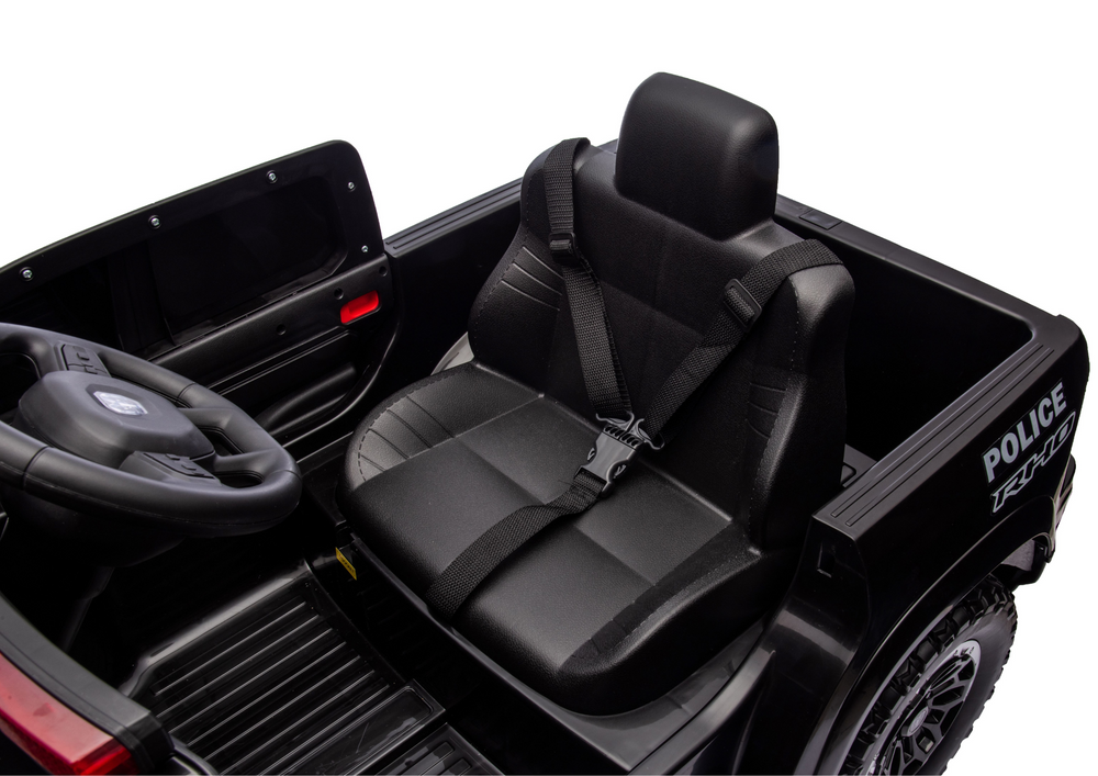 Elektrické auto na akumulátor policejní Dodge Ram černé