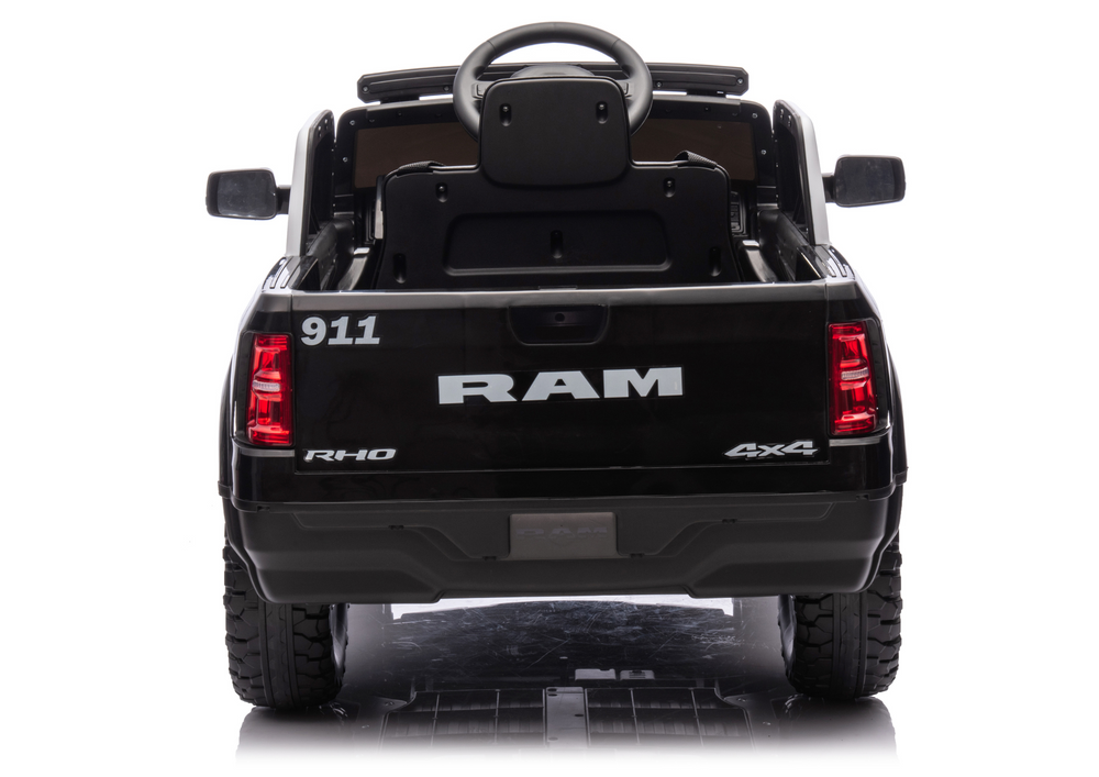 Elektrické auto na akumulátor policejní Dodge Ram černé
