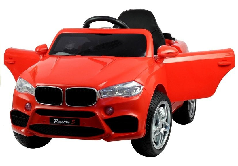 Elektrické auto na akumulátor s dálkovým ovládáním a LED světly červené