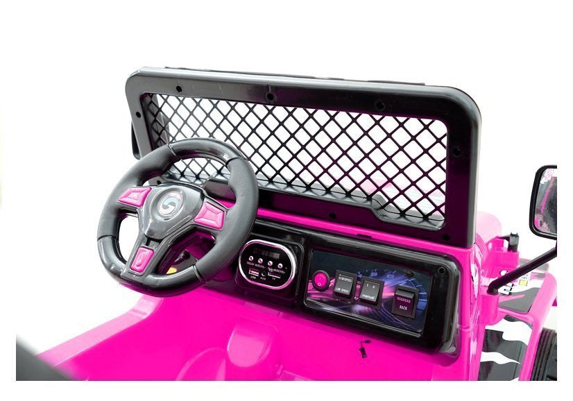 Elektrické auto na akumulátor s EVA koly a MP3 vstupem růžové