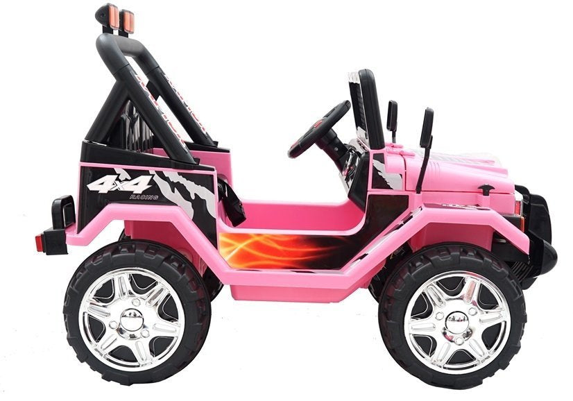 Elektrické auto na akumulátor s EVA koly a MP3 vstupem růžové