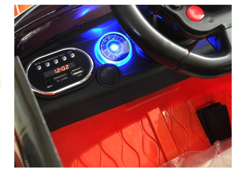 Elektrické auto na akumulátor s MP3 a dálkovým ovládáním červené