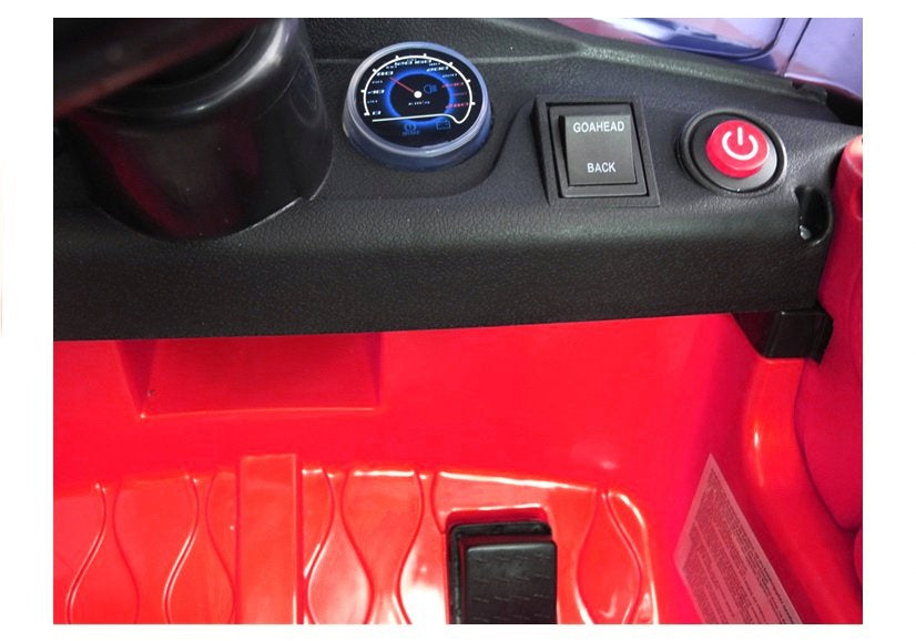 Elektrické auto na akumulátor s MP3 a dálkovým ovládáním červené