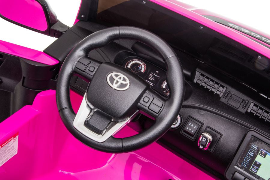 Elektrické auto na akumulator Toyota Hilux s dálkovým ovládáním růžové