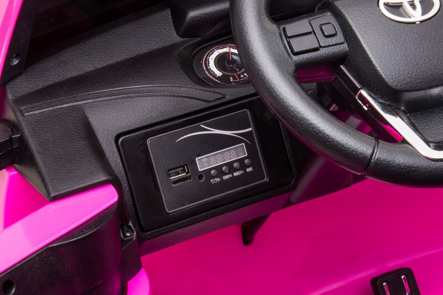 Elektrické auto na akumulator Toyota Hilux s dálkovým ovládáním růžové