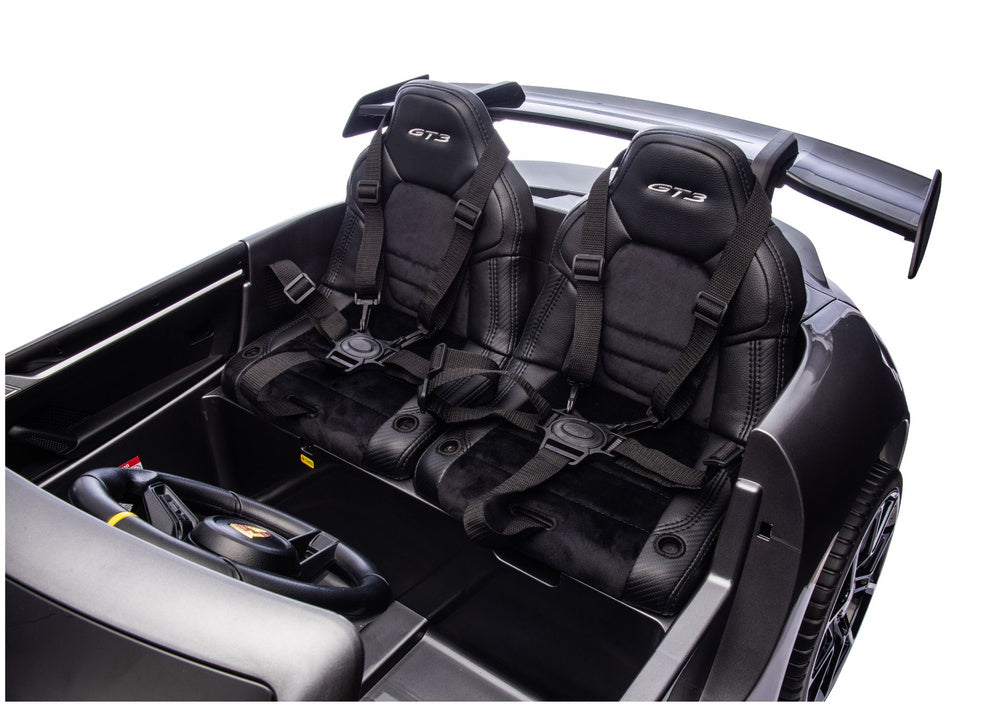 Elektrické auto Porsche GT3 – na akumulátor | šedé