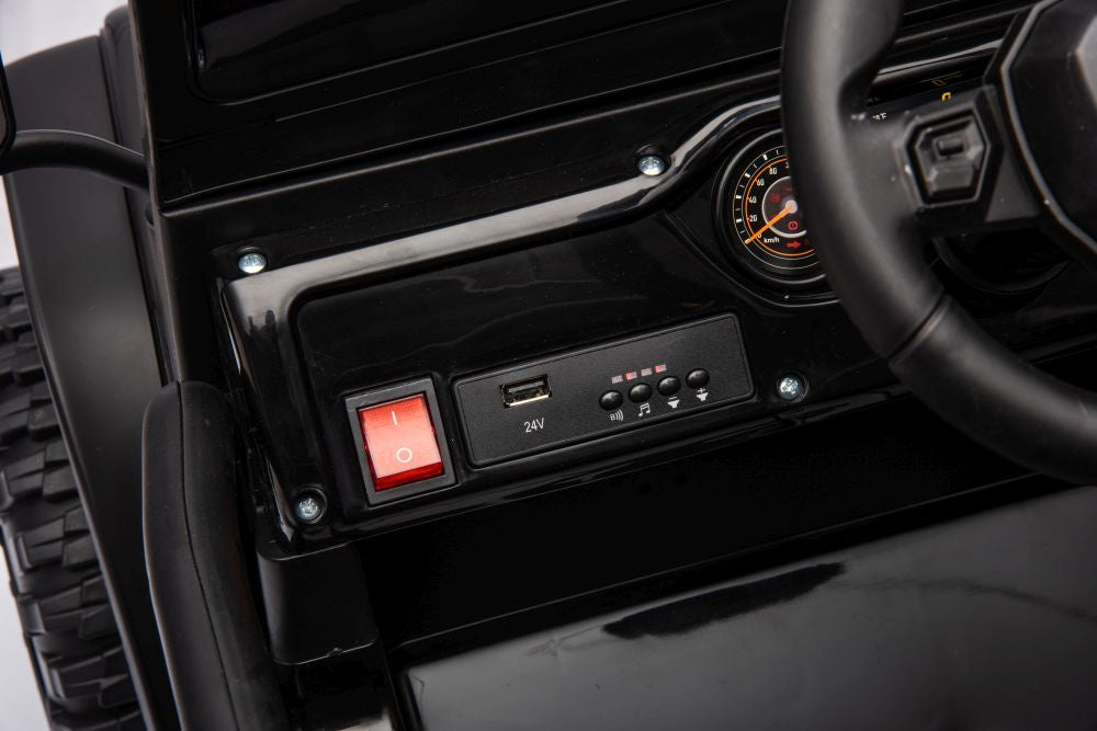 Elektrické auto pro děti YSA8813 černé 24V s dálkovým ovládáním
