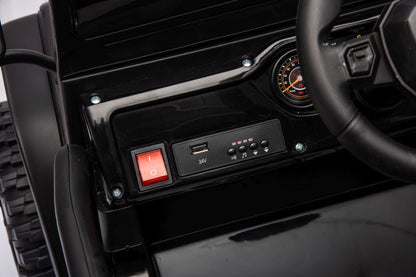Elektrické auto pro děti YSA8813 černé 24V s dálkovým ovládáním