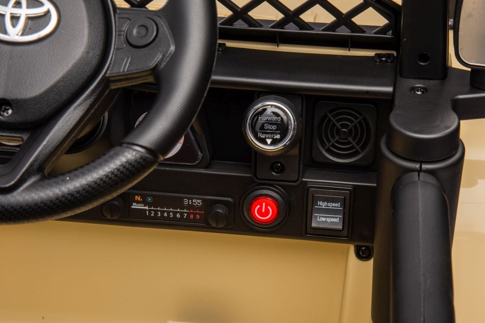 Elektrické auto Toyota FJ 4x4 na akumulátor khaki