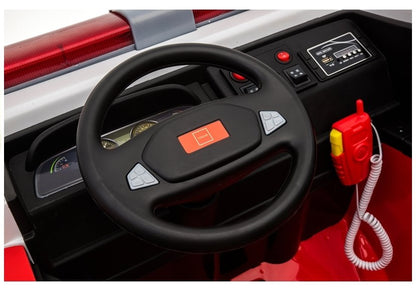 Elektrické hasičské auto na akumulátor – červené