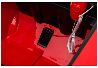 Elektrické hasičské auto na akumulátor – červené