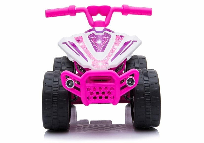 Elektrické odrážedlo quad s baterií bílo-růžové – TR1805