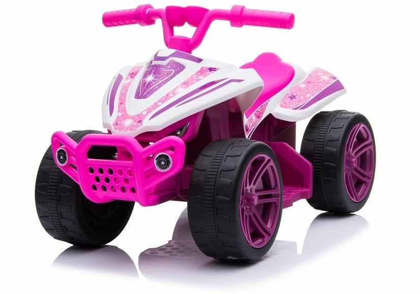 Elektrické odrážedlo quad s baterií bílo-růžové – TR1805