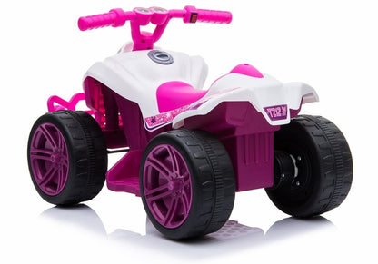 Elektrické odrážedlo quad s baterií bílo-růžové – TR1805
