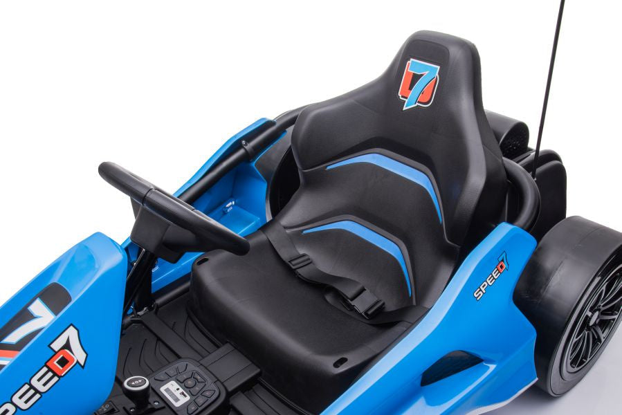 Elektrický gokart na akumulátor A035 s drift funkcí modrý