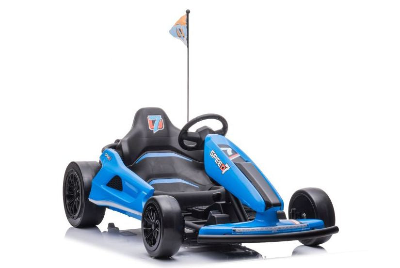 Elektrický gokart na akumulátor A035 s drift funkcí modrý
