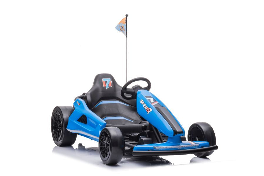 Elektrický gokart na akumulátor A035 s drift funkcí modrý