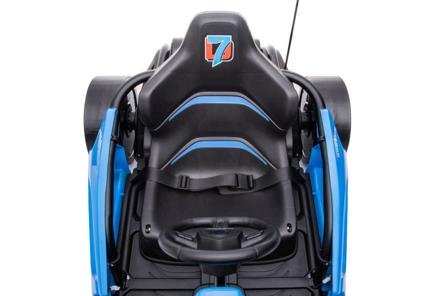 Elektrický gokart na akumulátor A035 s drift funkcí modrý