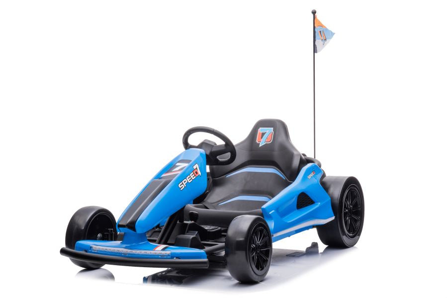 Elektrický gokart na akumulátor A035 s drift funkcí modrý