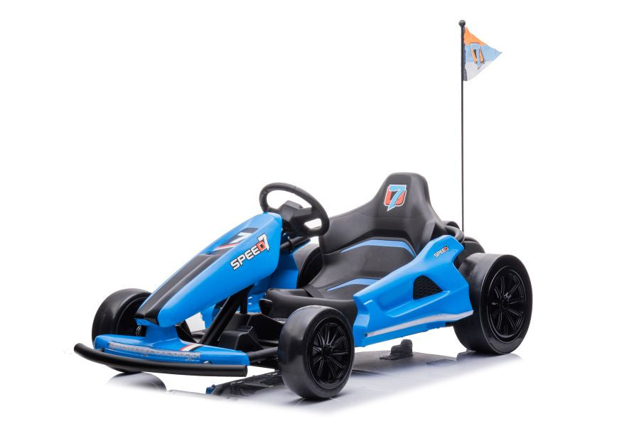 Elektrický gokart na akumulátor A035 s drift funkcí modrý
