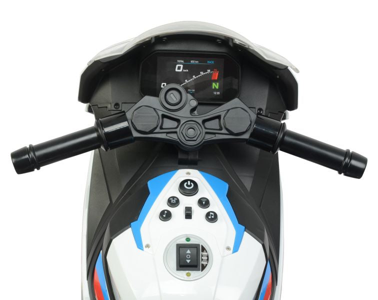 Elektrický motocykl na akumulátor BMW S1000RR bílý