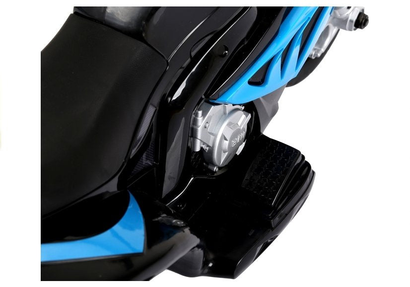 Elektrický motocykl na akumulátor trojkolový – BMW S1000RR modrý