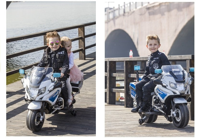 Elektrický motor BMW R1200 policie pro děti od 3 let bílý