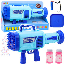 Elektrický pistolet na bubliny – 64 otvorů LED | modrý
