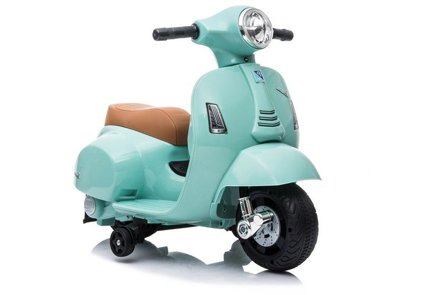 Elektrický skútr na akumulátor pro děti Vespa GTS 300 Mini tyrkysový