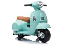 Elektrický skútr na akumulátor pro děti Vespa GTS 300 Mini tyrkysový