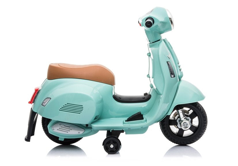 Elektrický skútr na akumulátor pro děti Vespa GTS 300 Mini tyrkysový