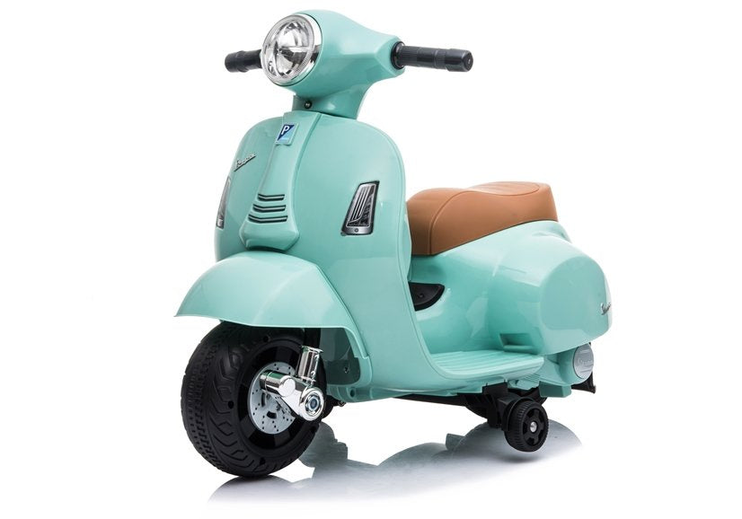 Elektrický skútr na akumulátor pro děti Vespa GTS 300 Mini tyrkysový