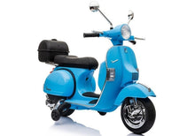 Elektrický skútr na akumulátor Vespa modrý
