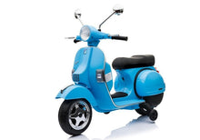 Elektrický skútr na akumulátor Vespa modrý