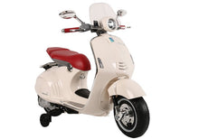 Elektrický skútr pro děti s akumulátorem Vespa GTS 300 bílý