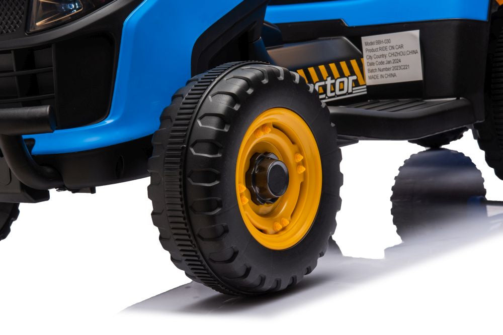 Elektrický traktor BBH-030 modrý s dálkovým ovládáním