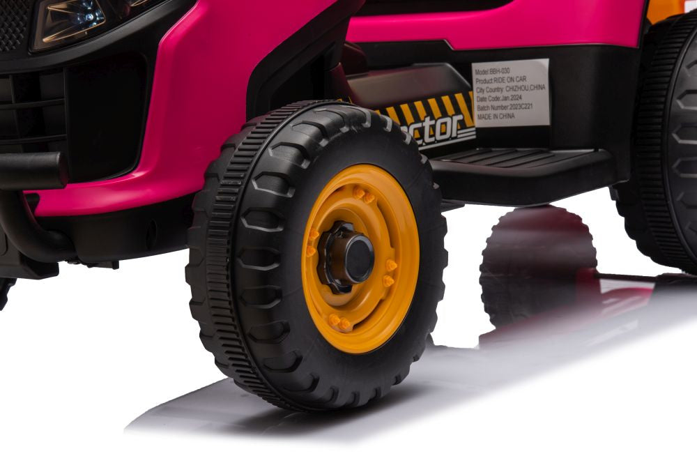 Elektrický traktor BBH-030 růžový s dálkovým ovládáním