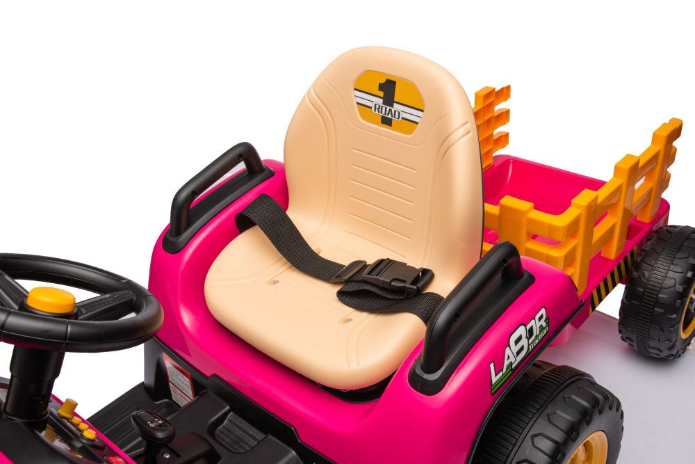 Elektrický traktor BBH-030 růžový s dálkovým ovládáním